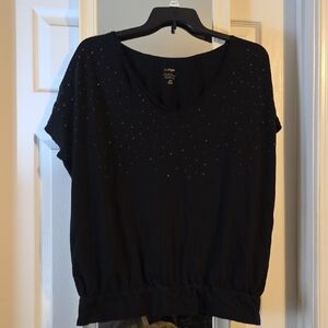 Lane Bryant Black Short Sleeve Tee